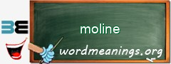 WordMeaning blackboard for moline